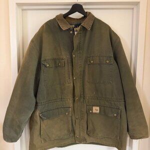 Vintage Carhartt Duck Canvas Chore/Work Jacket, Green, XL